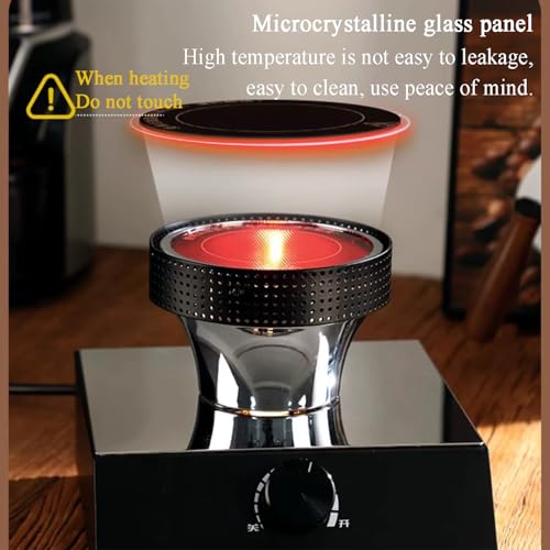 HKFGSHOP Siphon-Kaffeemaschine, Vakuum-Kaffeemaschine, Mit Halogen-Lampe Heizung, Kaffee-Brühkanne, Knopf Einstellung Temperatur, 2 Personen Kapazität Topf, Für Büro, Haus, Coffee Shops 7 HKFGSHOP Siphon-Kaffeemaschine, Vakuum-Kaffeemaschine, Mit Halogen-Lampe Heizung, Kaffee-Brühkanne, Knopf Einstellung Temperatur, 2 Personen Kapazität Topf, Für Büro, Haus, Coffee Shops