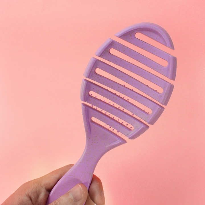 Image of XELYTON Detangling Hair Brush for Pain-Free Brushing on All Wet or Dry Hair Types, Fluffy High Skull Plant Fiber Pork Rib Comb Bristles, Wheat Straw Hair Brush Hollow Out Styling Comb (Oval Shape)