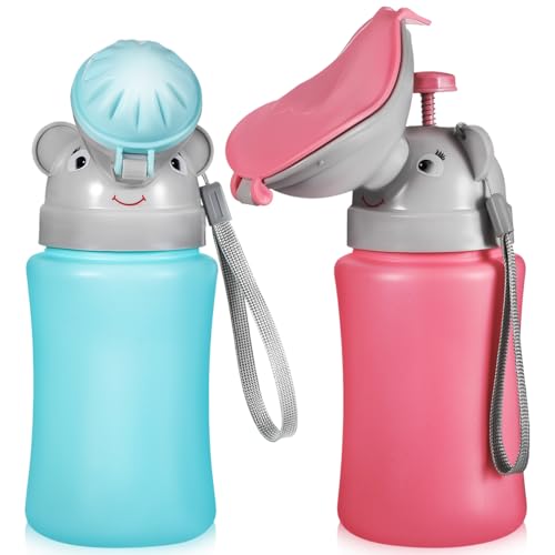 Mipcase 2 Pack Portable Urinal for Car Emergency Toilet for Toddlers Travel Potty for Baby Boys and Girls Leak-Resistant Urinal Potty for Indoor Outdoor Camping 8.66 X 5.11 X 3.14 in