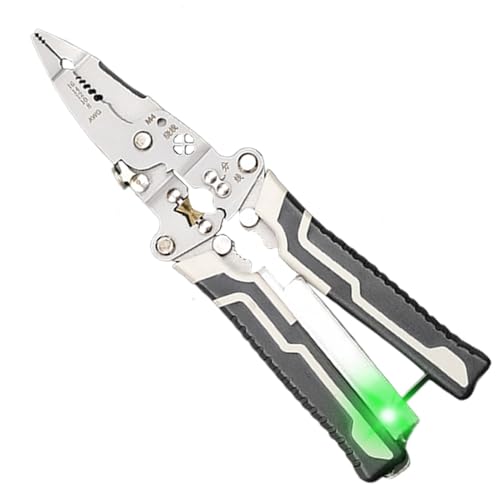 Vhjlfig Pelacables - Alicates Cortacables,Empuñadura Ergonómica Crimpadora Terminales Precisión para Reparación Electrodomésticos Trabajo HVAC Instalaciones Eléctricas Redes