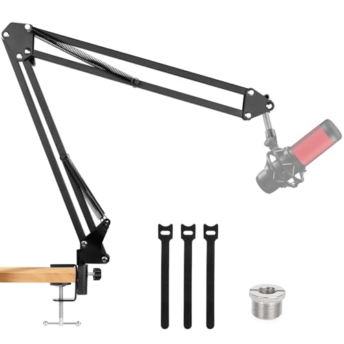 Mic Boom Arm for Hyperx Quadcast, Desktop Microphone Arm Stand Compatible with Hyperx Quadcast S,Snowball,Razer Mic,FIFINE,SM7B and Most Microphone for Gaming, Streaming, Recording, By ChromLives