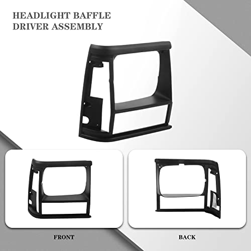 Carpartsdepot Replacement Head Lamp Door Front Right Passenger Side Compatible For 1991-1996 Jeep Cherokee Comamche Fits 5Bl62Kw7 Ch2513124 #TOP1