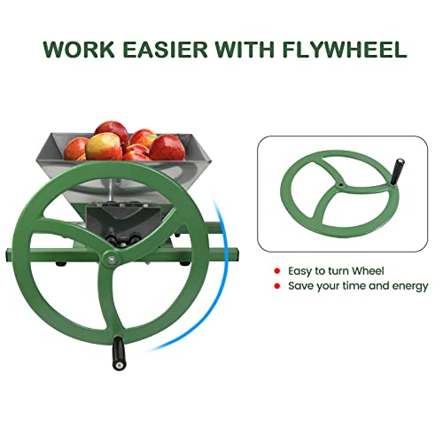 Fruit And Apple Crusher - 7L Stainless Steel Manual Juicer Grinder, Fruit Scratter Pulper For Wine And Cider Pressing #TOP1