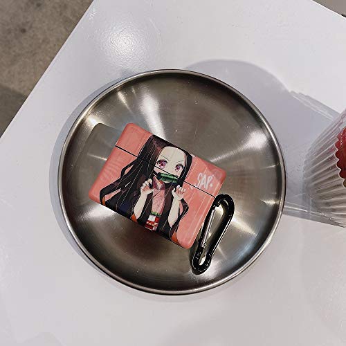 Varwaneo Airpods Pro Case, Demon Slayer Kamado Tanjirou Nezuko Anime Pattern For Airpods Pro Case Bluetooth Earphone Protective Cover Imd Headphone Case (Nezuko) #TOP1