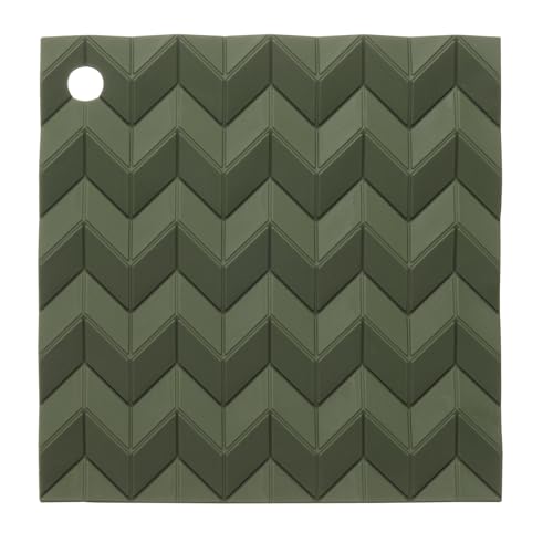 Support de casserole silicone vert pour protéger la table pendant le repas