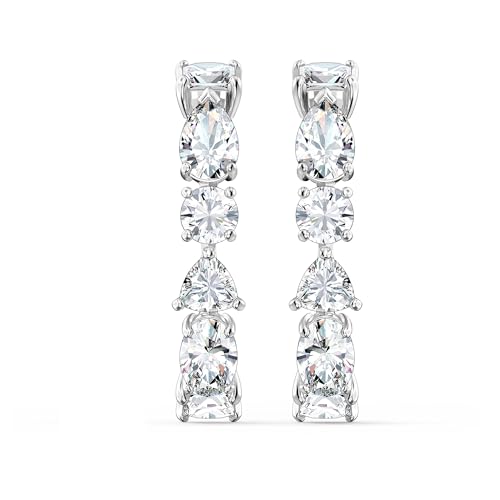 Swarovski Tennis Deluxe Ohrspange, Kristalle in einem Mix aus Schliffen,...