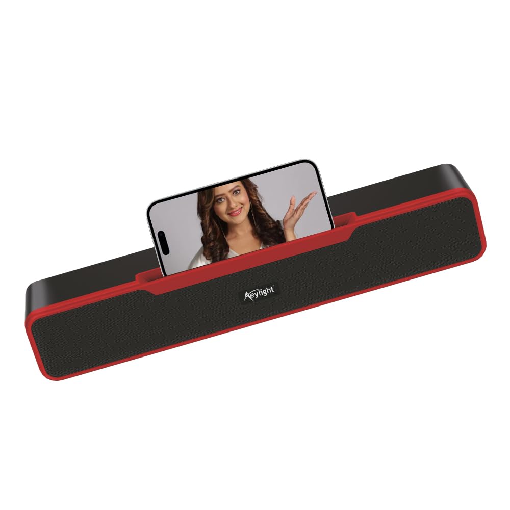 AeYlight® Bluetooth Soundbar ALT-702 with 20W RMS Signature Sound, 2.0 Channel, Multi-Connectivity Modes, BT v5.3, EQ Modes, Bass & Treble Controls & Remote Control(RED&Black) (B0CW9QPJMN) Amazon Price History, Amazon Price Tracker