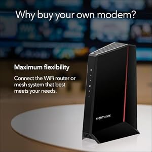 NETGEAR Nighthawk DOCSIS 3.1 Mid/high-Split Cable Modem (CM2500-1AZNAS) – Approved for Today’s Faster Speeds - Works with All Cable Providers Incl. Xfinity, Spectrum, Cox - Plans up to 2Gbps — photo 6 of 6