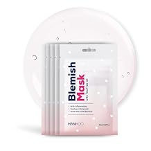 HANHOO Blemish Mask 5 Pack Facial Sheet Masks with Tea Tree, Centella & Hyaluronic Acid, Refreshing & Hydrating Skincare, Lightweight & Soothing Korean Beauty Mask