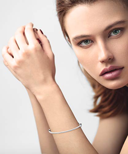 Miabella 925 Sterling Silver Italian Oval Hinged Bangle Bracelet for Women/Made in Italy3
