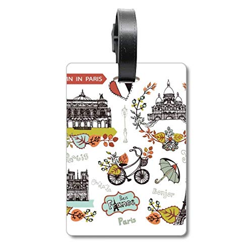 Étiquette de valise Eiffel Paris porte-nom bagage avion et accessoire voyageur