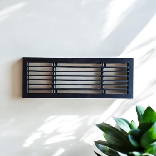 Image of Aluminium Powder Coated Grill, Grill for ac, hvac, ventilation grill, home grill, ac grill,Return Air Grill for Wall, Sidewall and Ceiling (BLACK, 12 inch*4 inch)