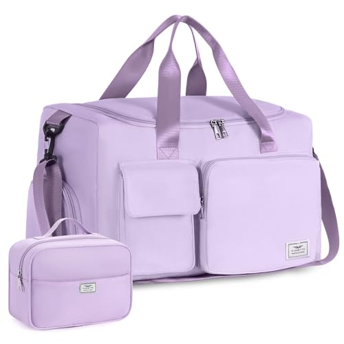 Image of FIORETTO Women's Gym Duffle Bag with Shoes Compartment, 30L Capacity, Ideal for Travel, Gym, Sports, Duffel, Weekender