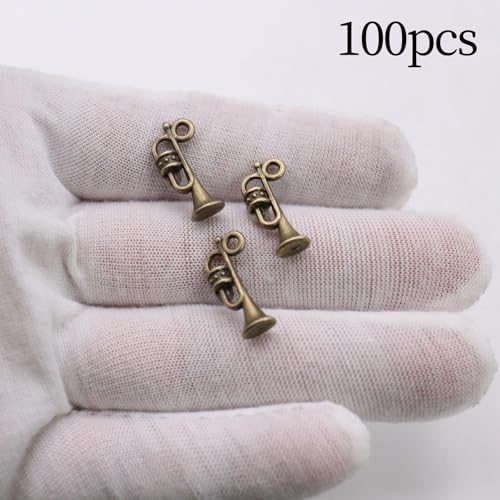 Pendentifs Trompette DIY en métal robuste aux finitions détaillées rockible