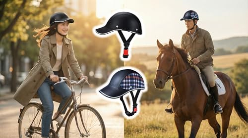 Kevis 格子柄 帽子型自転車ヘルメット