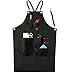 Produktbild Denim-Schürze, Heavy-Duty-Schürze mit Taschen und verstellbarem Kreuz Rückengurte, Männer, Grill, Werkzeug, Küche, Kochen, Arbeit, Barista, Shop, Kochschürze