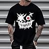 Mens Black T Shirt - Men's T Shirt Summer Oversized Shirt Fashion Print Casual Comfortable Shirt 2 (Black S) #1