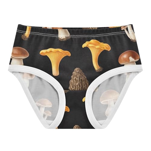 Pattern Toddler Girls Underwear 2t Cotton Panties for Girl Cartoon Mushrooms Chanterelles Undies Kids Briefs