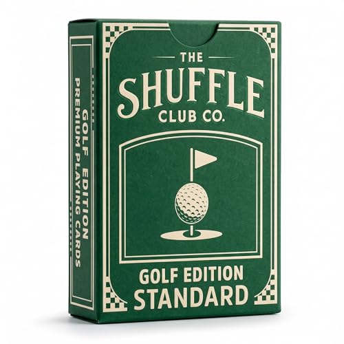 Shuffle Club Co Golf Playing Cards – Hand-Illustrated Vintage Golf Deck | Golf-Themed Poker & Blackjack Cards | Premium Gift for Golfers, Card Players & Collectors – Made in the USA(Pack of 1)