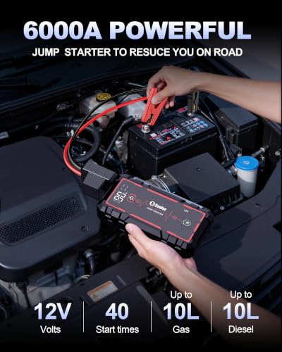 Image of Car Battery Jump Starter Battery Jumper Starter Portable 6000A