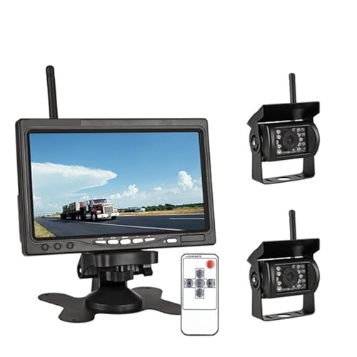 Système de Sauvegarde d'une caméra de Sauvegarde de la caméra de caméra 4 Ivre Vision Nocturne imperméable for la Camping-Car pour Voiture Camion Camping-Car (Color : with Two Cameras)