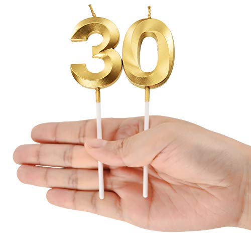 image for BBTO Birthday Candles Numeral Candles Cake Topper Decoration for Birth