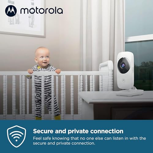 Motorola Nursery VM482 Baby Monitor Con Telecamera, Schermo A Colori 2.4 Pollici, 1080P, Visione Notturna A Infrarossi, Zoom Digitale, Temperatura, Solo Movimento, Bianco - 6