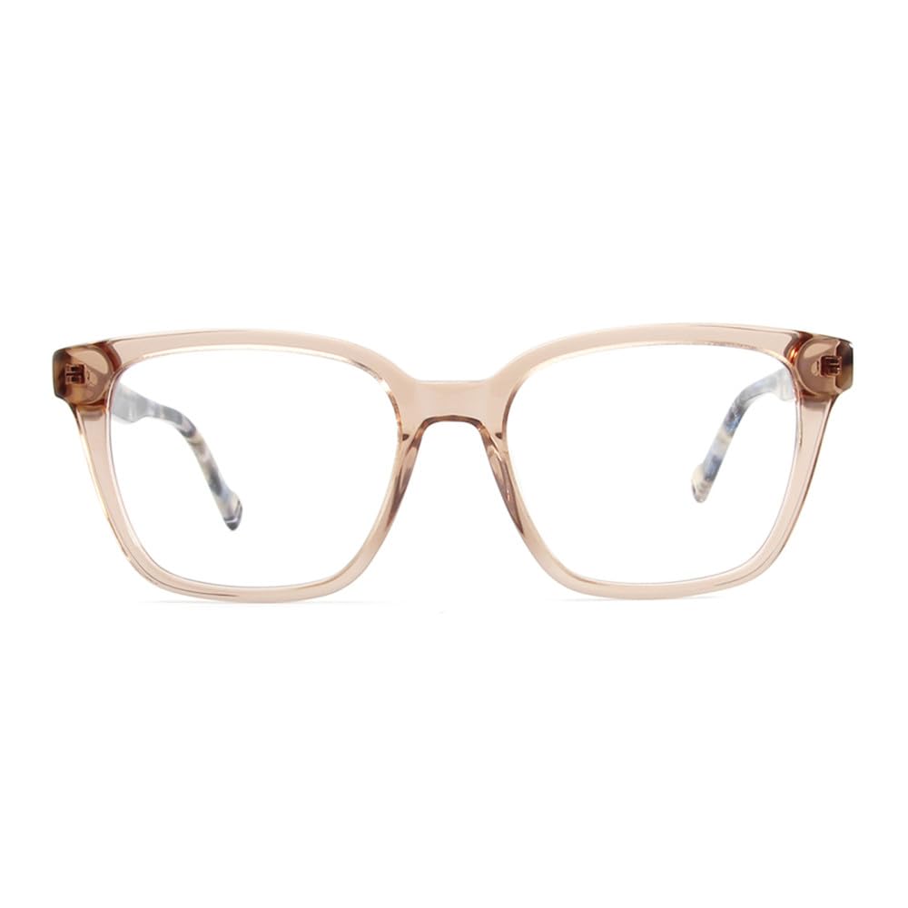 Occhiali da vista quadrati colorati da uomo con montatura in acetato da donna