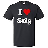 ShirtScope I Love Stig T Shirt I Heart Stig Tee Medium Black