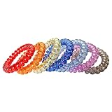 Munchables Sensory Chew Bracelets - Coil Fidget Toys (Rainbow - Set of 7)