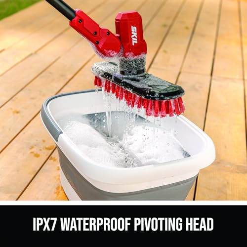 Image of SKIL PWR CORE 20 20V Power Scrubber Kit with Cordless Power Brush for Cleaning, Includes 2.0 Ah Battery and Charger - PB5100D-12