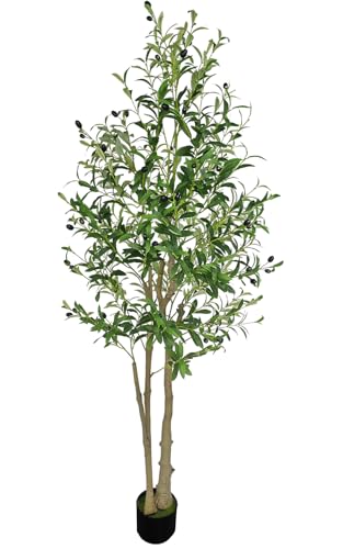 Eccok Faux Olive Tree 6Ft, Realistic Tall Silk Olive Trees Artificial Indoor Decor thumb #8