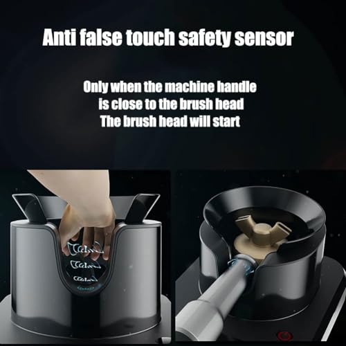 Máquina eléctrica de limpieza de café, limpiador automático de suelos con sensor de seguridad táctil antifalso, incluye 3 cabezales de cepillo para varios cuencos de café