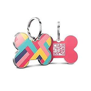 KEKID-Dog-ID-Tags-Pet-ID-Tag-QR-Code-Links-to-Online-Profile-Emergency-Contact-InformationModifiable KEKID Dog ID Tags