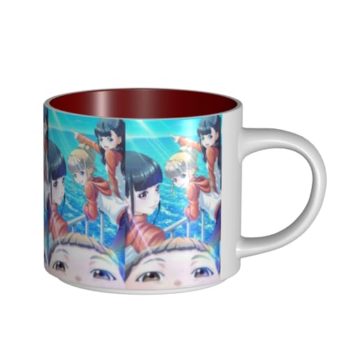 宇宙よりも遠い場所 セラミックマグカップ 食器 大容量コーヒーカップ 330ml 耐熱 おしゃれなマグカップ オフィスホーム用 プレゼントに最適 再利用可能 ギフト 男女兼用 Red