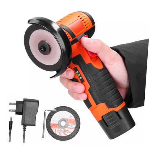SEWACC Handheld Angle Grinder Stainless Steel Grinder Handheld Wall Grinder Concrete Grinder Handheld Grinder Tool Grinder Cordless Angle Grinder Stand Small Grinder Tool Plastic Orange