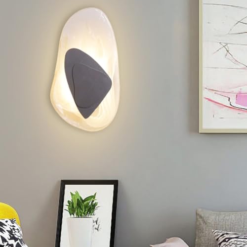 Ambiente apliques guijarros de diseño exclusivo en cristal y acabado negro contemporáneo 7