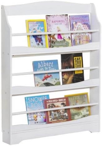 G87107 Kids Expressions Bookrack White Bookcase Book Display Shelf