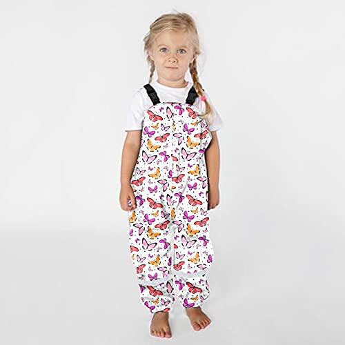 Toddler Kids Water-Proof Suspender Rain Pant Baby Rain Overalls Mud Dirty Proof Rain Bib Trouser (Multicolor, 6-7 Years)