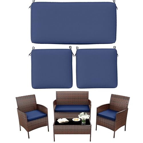 3 Pcs Outdoor Patio Chair Cushions,Waterproof Chair Pads,36x18x3,18x18x3 by Pakunoda - Used condition - US$63.91