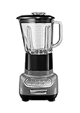 KitchenAid 5KSB5553EMS - Batidora de vaso, con capacidad del tazón de 0.75 l, 550 W, 220-240 V, color plata