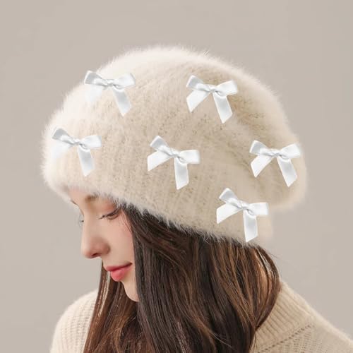 Image of 30pcs Bow Charms for Socks Mini Ribbon Bow Junk Socks Charms Brooch Pins Girly Y2K Decorative Pins for Shoes Shirts Hats Socks Gloves Crafts Coquette Safety Pins Accessories Bulk (White)