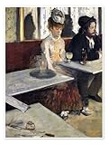 Der Absinth Poster von Edgar Degas 90 x 120 cm Braun 