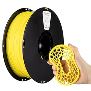 kexcelled TPU 95A Filament, Flexibel und Weich, Hervorragende Elastizität, 1,75mm 1kg Spule Rolle, 3D Drucker Materialient, Vakuumverpackung, für FDM Druckern, Gelb