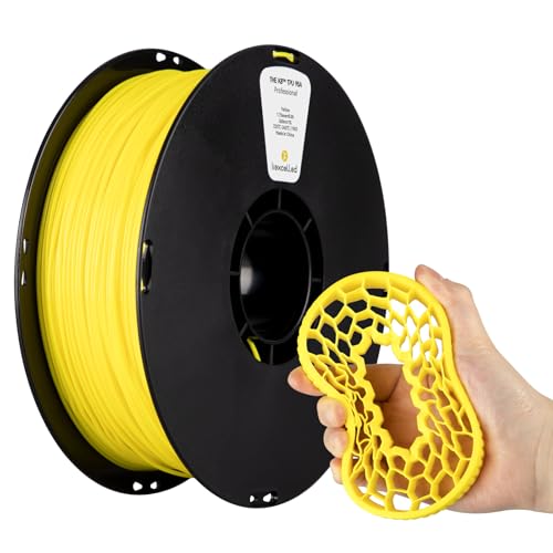 kexcelled TPU 95A Filament, Flexibel und Weich, Hervorragende Elastizität, 1,75mm 1kg Spule Rolle, 3D Drucker Materialient, Vakuumverpackung, für FDM Druckern, Gelb