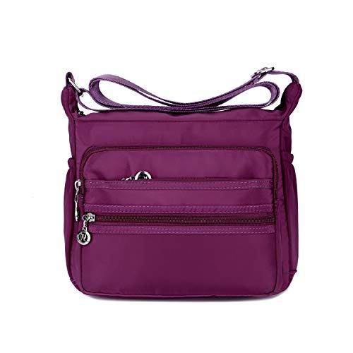 Crossbody Purses for women Multi-Pocket Nylon Shoulder Bags Lightweight Travel Purses Messenger Handbags