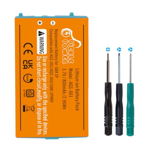 Pickle Power GBA SP Battery Replacement 800mAh with Tools
