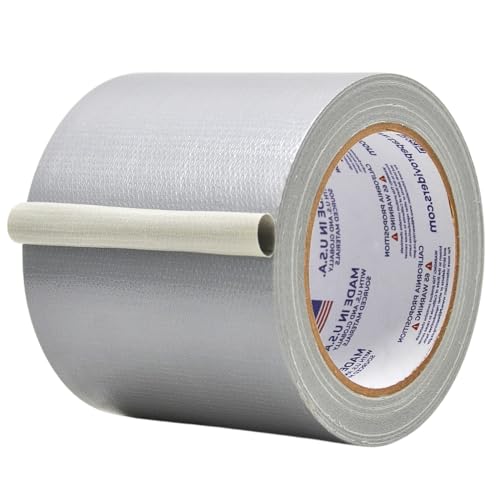 Image of MAT Duct Tape Silver (Gray) Industrial Grade, 4 inch x 60 ft. Waterproof, UV Resistant for Crafts, Home Improvement, Repairs, & Projects