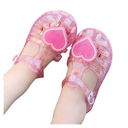 White Sandals for Girls Sandals Solid Summer Girls Shoes Kids Baby Children Princess Beach Baby Shoes (Pink, 4-4.5 Years)4