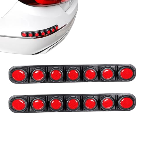 Pegatinas reflectantes para coche y moto, pack de 2 tiras protectoras de parachoques trasero 8